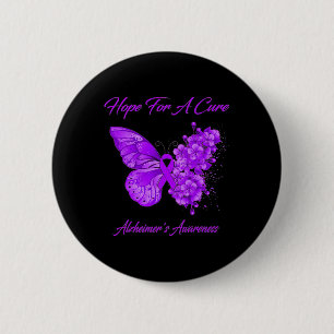 Badge Rond 5 Cm Espoir De Cure Papillon pourpre Heimerheimer Cerve