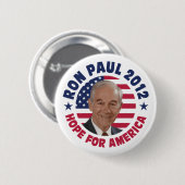 Badge Rond 5 Cm Espoir de Ron Paul pour l'Amérique (Devant & derrière)
