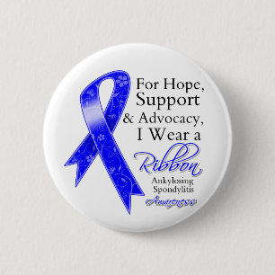 Badge Rond 5 Cm Espoir de soutien de spondylarthrite ankylosante