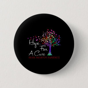 Badge Rond 5 Cm Espoir D'Un Cerveau Cure Aneurysme Sensibilisation