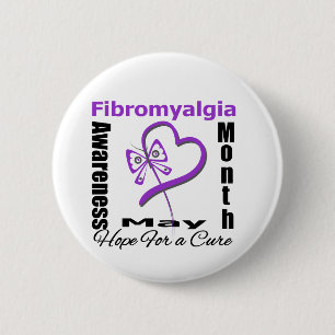 Badge Rond 5 Cm Espoir d'un traitement - Mois de sensibilisation à
