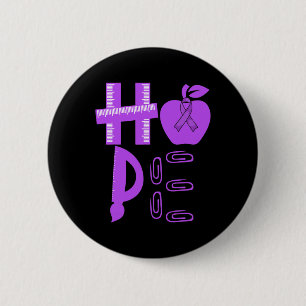 Badge Rond 5 Cm Espoir Epilepsie Sensibilisation Purple Ribbon Ens