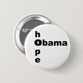 Badge Rond 5 Cm Espoir et Obama (Devant & derrière)