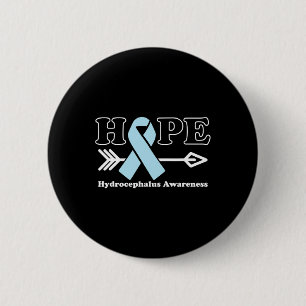 Badge Rond 5 Cm Espoir - Sensibilisation à l'hydrocéphalie Ruban b