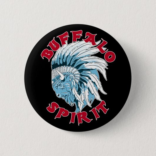 Badge Rond 5 Cm Esprit animal de Buffalo (Devant)