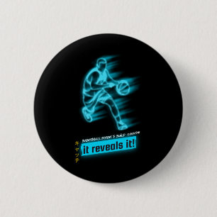 Badge Rond 5 Cm Esprit de basket-ball
