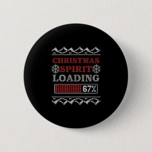 Badge Rond 5 Cm Esprit de Noël Chargement 67 Meme Six Sept Vacance
