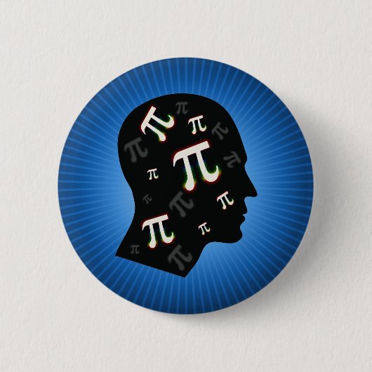 Badge Rond 5 Cm Esprit de pi - bouton de maths (Devant)