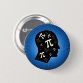 Badge Rond 5 Cm Esprit de pi - bouton de maths (Devant & derrière)