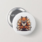 Badge Rond 5 Cm Esprit de renard à 9 queues (Devant & derrière)