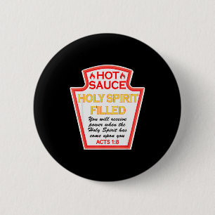 Badge Rond 5 Cm Esprit de Sauce Piquante Condiment Rempli Costume