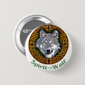 Badge Rond 5 Cm Esprit du loup (Devant & derrière)