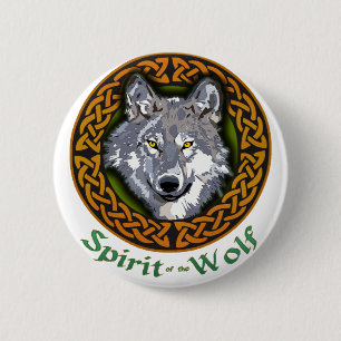 Badge Rond 5 Cm Esprit du loup