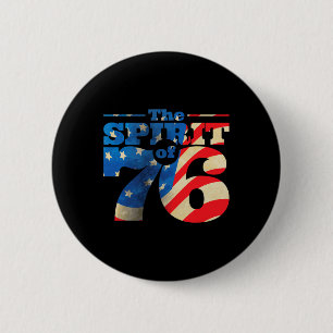 Badge Rond 5 Cm Esprit Rétro De 76 4 juillet Chemise