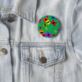 Badge Rond 5 Cm Essaim de papillon (En situation)