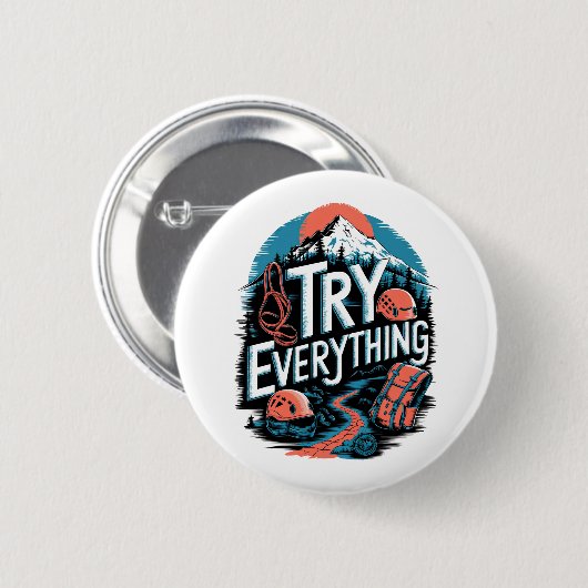 Badge Rond 5 Cm Essayer tout (Devant & derrière)