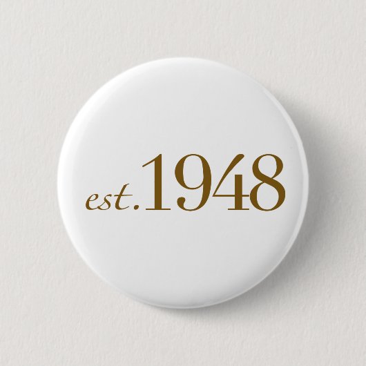 Badge Rond 5 Cm Est 1948 (Devant)