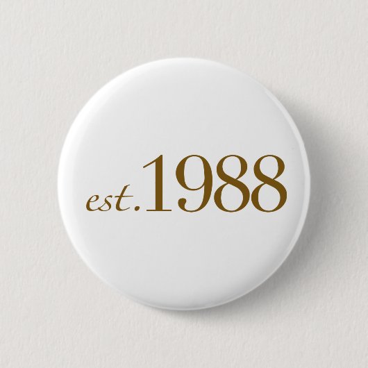 Badge Rond 5 Cm Est 1988 (Devant)
