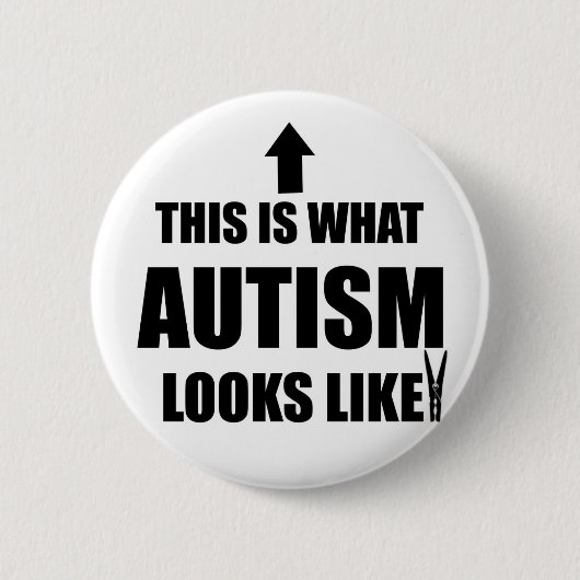 Badge Rond 5 Cm Est c'à ce que l'autisme ressemble ! (Devant)