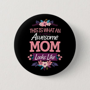 Badge Rond 5 Cm Est-Ce À Quoi Ressemble Une Maman Géniale Le Jour