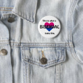 Badge Rond 5 Cm "Est ce ce qui les regards bisexuels aiment" (En situation)