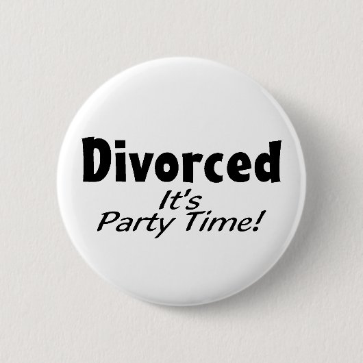 Badge Rond 5 Cm Est divorcé lui le temps de partie (Devant)
