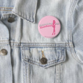 Badge Rond 5 Cm Est frappé vers le haut du baby shower Knockout (En situation)