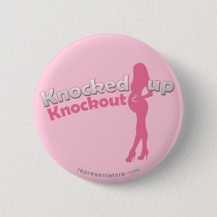 Badge Rond 5 Cm Est frappé vers le haut du baby shower Knockout
