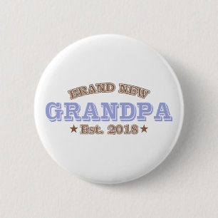 Badge Rond 5 Cm Est tout neuf de grand-papa. 2018 (pourpre)