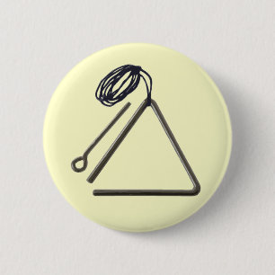 Badge Rond 5 Cm Estacade à claire-voie oui, je joue la triangle !
