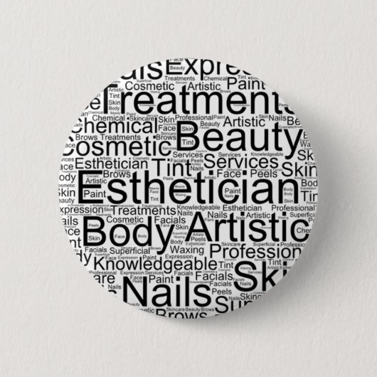 Badge Rond 5 Cm Esthetician (Devant)