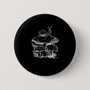 Badge Rond 5 Cm Esthétique Cottagecore Champignon Escargot Goblinc