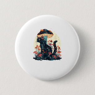 Badge Rond 5 Cm esthétique Cottagecore Goblincore Champignon Fairy