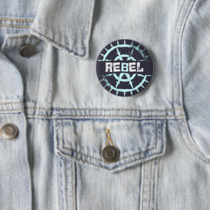Badge Rond 5 Cm Esthétique Cyber Grunge Fil Barbelé Rebelle