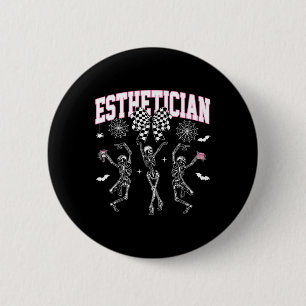 Badge Rond 5 Cm Esthétique Dansant Skeleton Halloween Bow Skin The