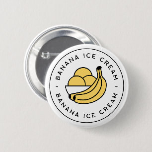 Badge Rond 5 Cm esthétique de la saveur de la crème glacée à la ba