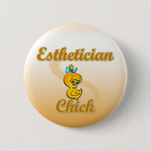 Badge Rond 5 Cm Esthiticien Chick