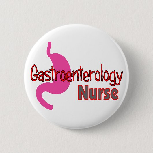 Badge Rond 5 Cm Estomac unique d'INFIRMIÈRE de gastroentérologie (Devant)