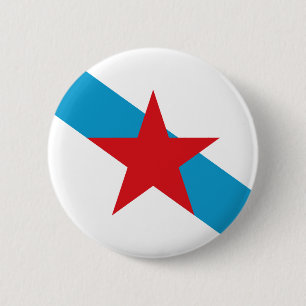 Badge Rond 5 Cm Estreleira - Bandera Independentista Gallega
