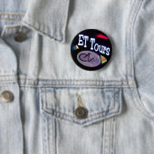 Badge Rond 5 Cm ET bouton de visites (En situation)