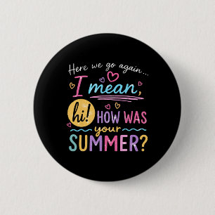 Badge Rond 5 Cm Et c'est reparti je veux dire salut comment s'est