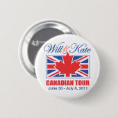 BADGE ROND 5 CM ET VISITE CANADIENNE DE KATE (Devant & derrière)