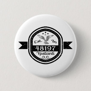 Badge Rond 5 Cm Établi dans 48197 Ypsilanti