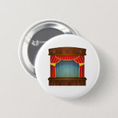 Badge Rond 5 Cm Étape de théâtre (Devant & derrière)