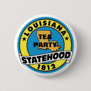 BADGE ROND 5 CM ÉTAT DE THÉ DE LOUISIANNA