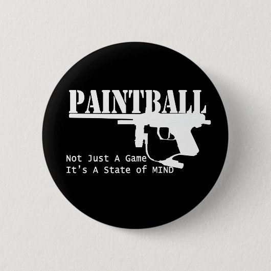 Badge Rond 5 Cm État d'esprit du Paintball (Devant)