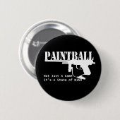 Badge Rond 5 Cm État d'esprit du Paintball (Devant & derrière)