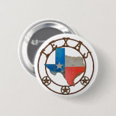Badge Rond 5 Cm État du Texas Fer forgé (Devant & derrière)