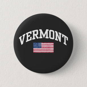 Badge Rond 5 Cm État du Vermont