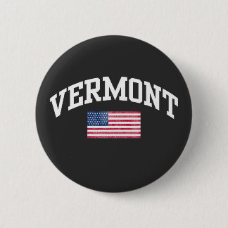 Badge Rond 5 Cm État du Vermont